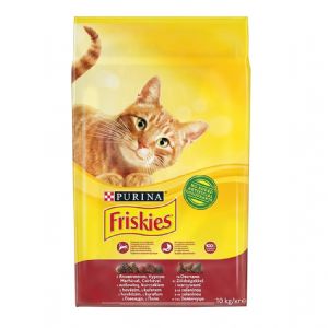 Friskies Et, Tavuk ve Sebzeli Yetişkin Kedi Maması 10 KG